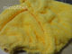 Turbante variopinto giallo dei capelli di 20*50 Microfiber, cappuccio a cristallo elastico di asciugacapelli del bottone
